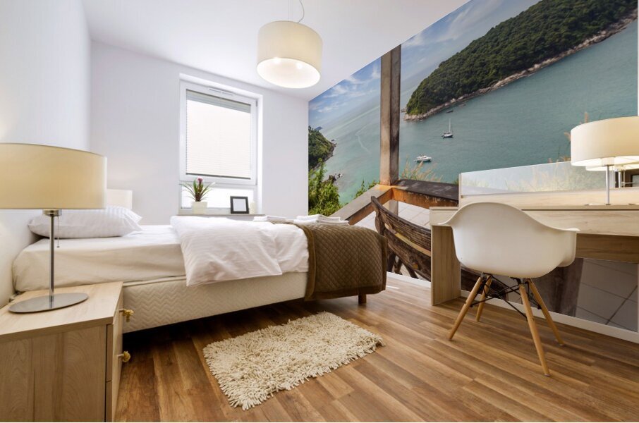 Windmill Lookout of Ya-nui beach Mural print