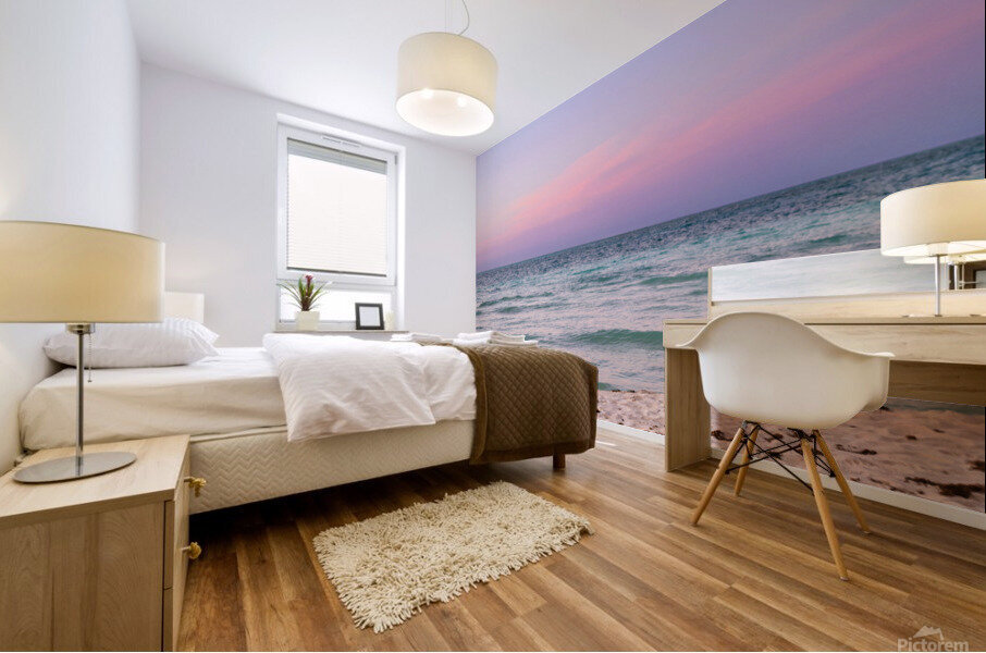 sunset coloured cuban beach sky 3 Mural print