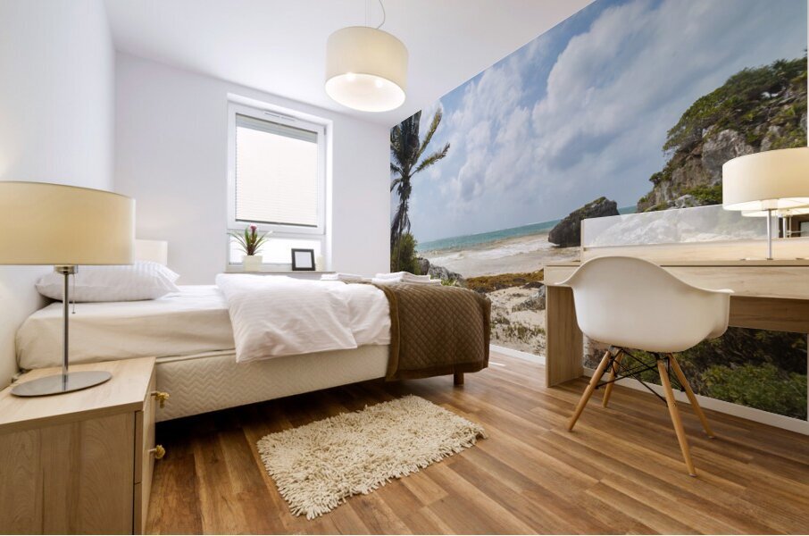 Tulum beach ocean view 3 Impression murale