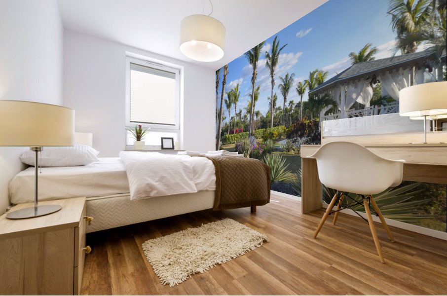 Cuban resort tropical garden Mural print