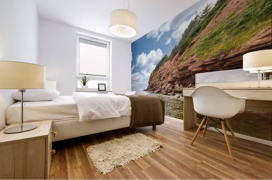 Cloudy basin head rocks 2 Mural print