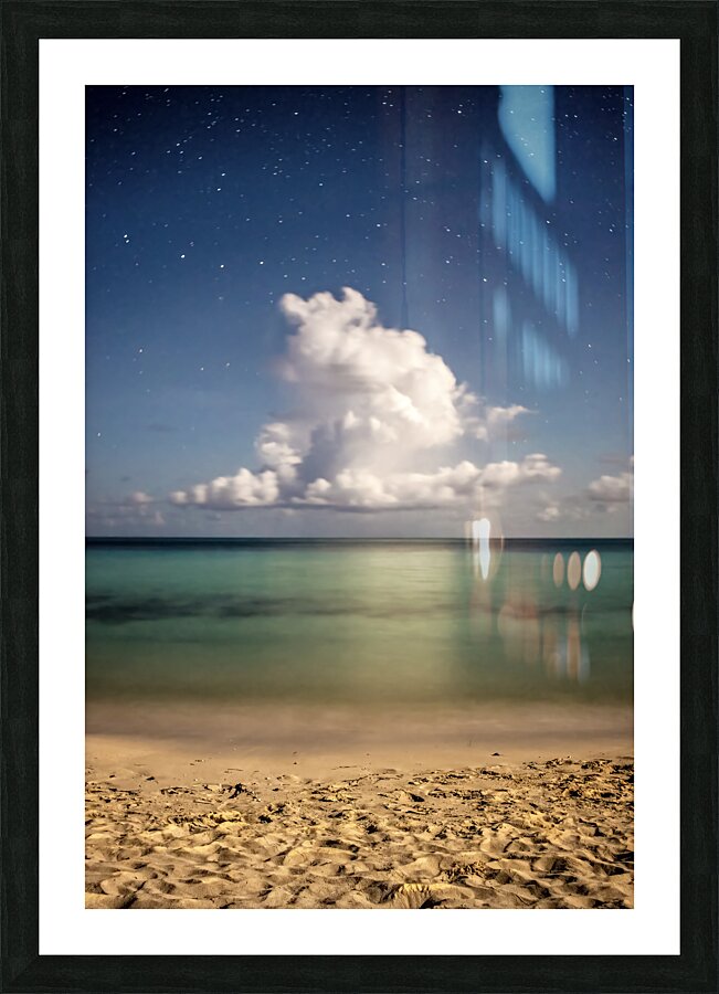Cuba beach cloud night Picture Frame print