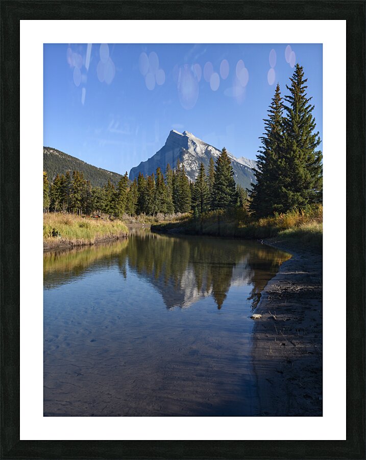 Bow river with mountains 2-7 Picture Frame print