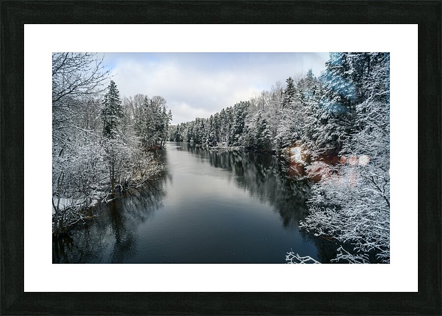Montague river winter landscape Picture Frame print