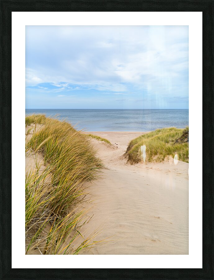 PEI sand dune beach view Picture Frame print