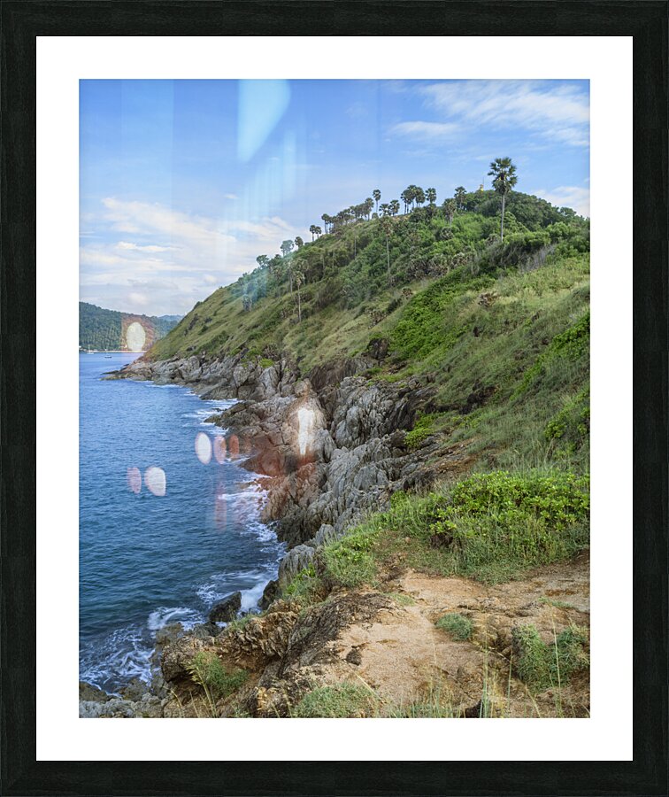 Ya-nui beach lookout point Picture Frame print