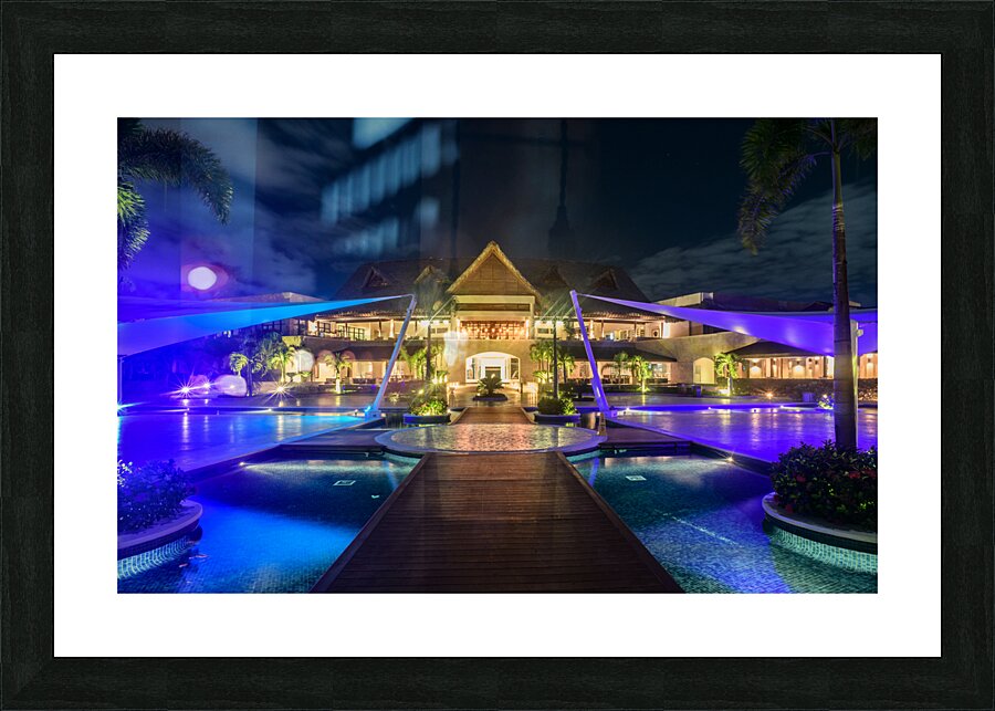 Resort pools at night Impression et Cadre photo