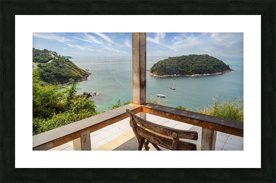 Windmill Lookout of Ya-nui beach Picture Frame print