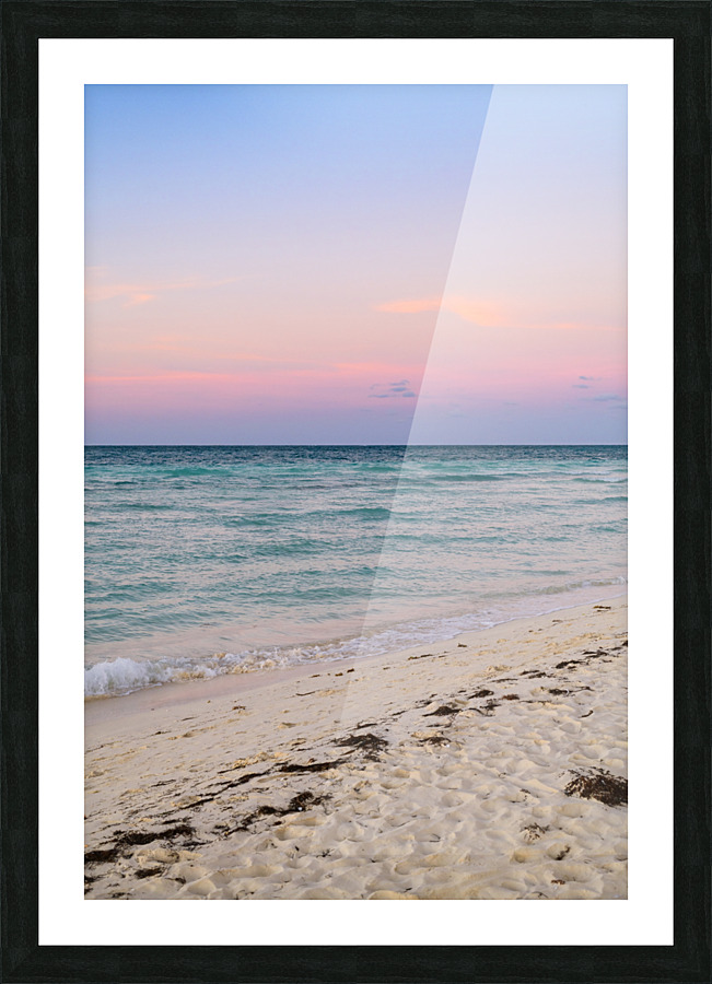 sunset coloured cuban beach sky 2 Picture Frame print