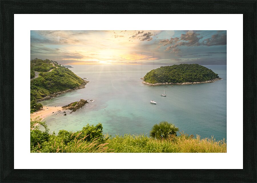 Windmill Lookout view of Ya-Nui beach Picture Frame print