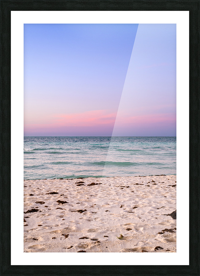 sunset coloured cuban beach sky 3 Picture Frame print