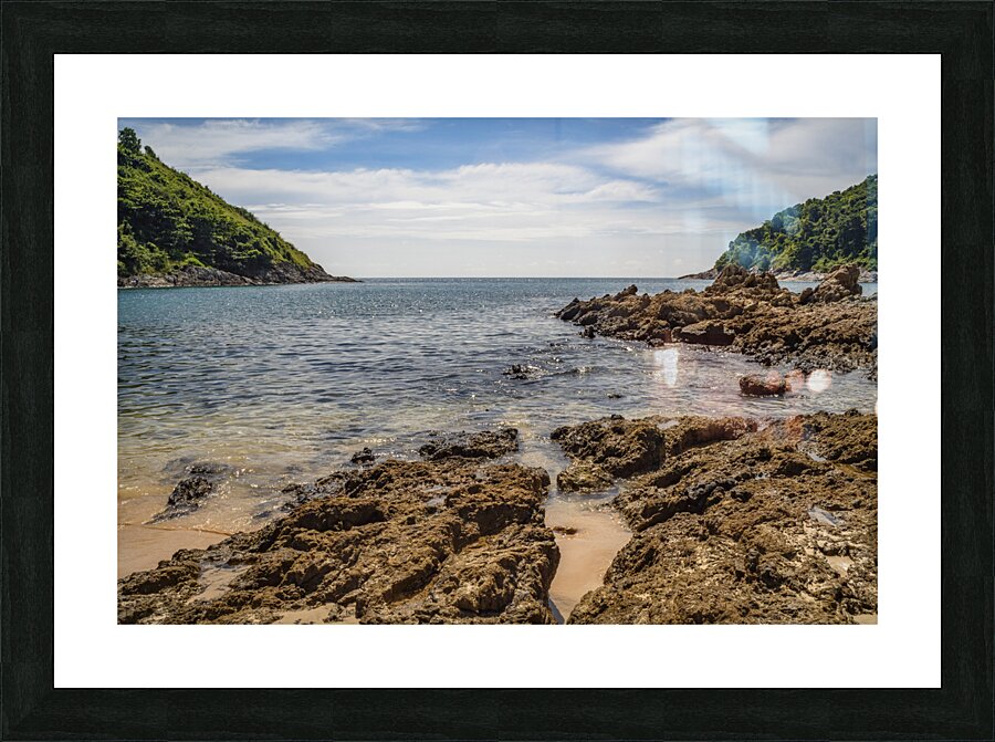 Ya-Nui beach island view - 2 Picture Frame print