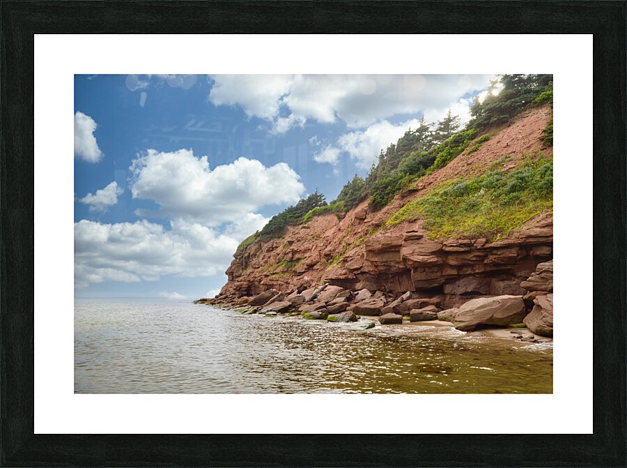 Cloudy basin head rocks 2 Picture Frame print