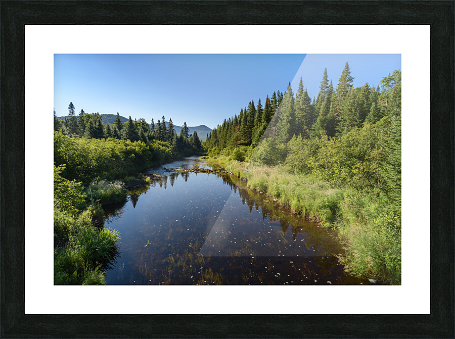 Mount Katahdin campsite Nesowadnehunk river Picture Frame print