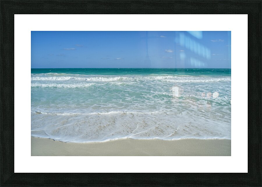 Awesome Cuban aqua beach water 3 Picture Frame print