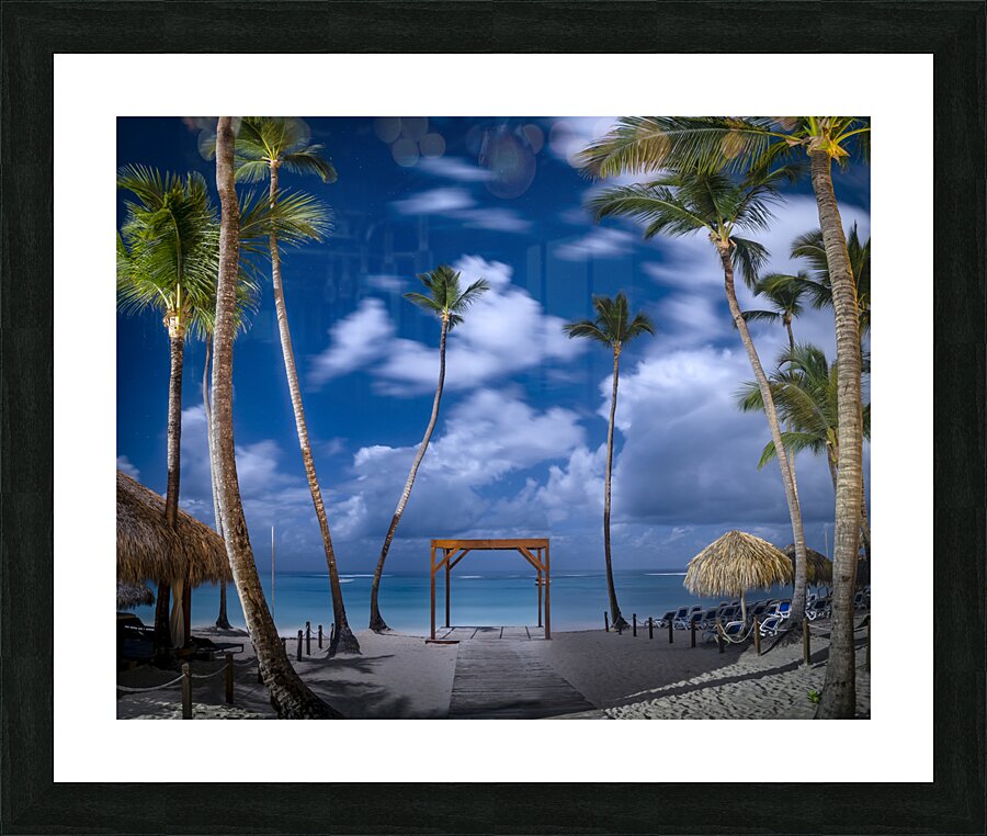 dominican beach night 3 Picture Frame print