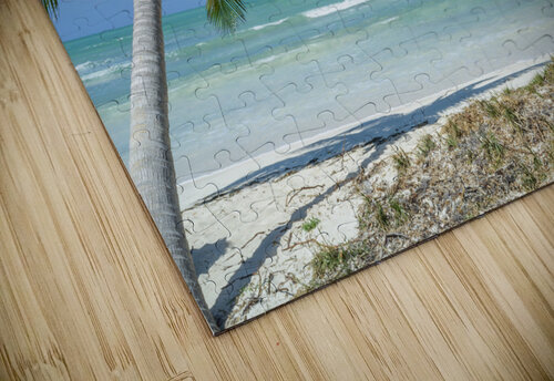 Cuban beach with 2 palmtrees Justin Richard Batten puzzle