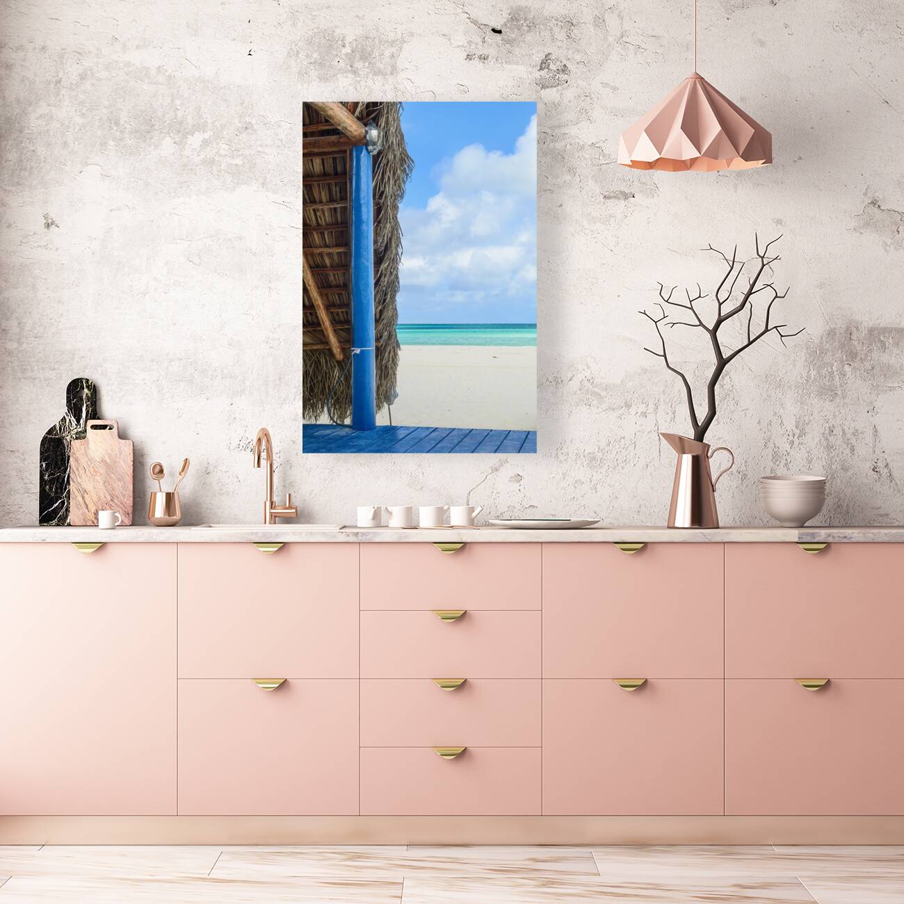 Deck with an awesome tropical view Reproduction