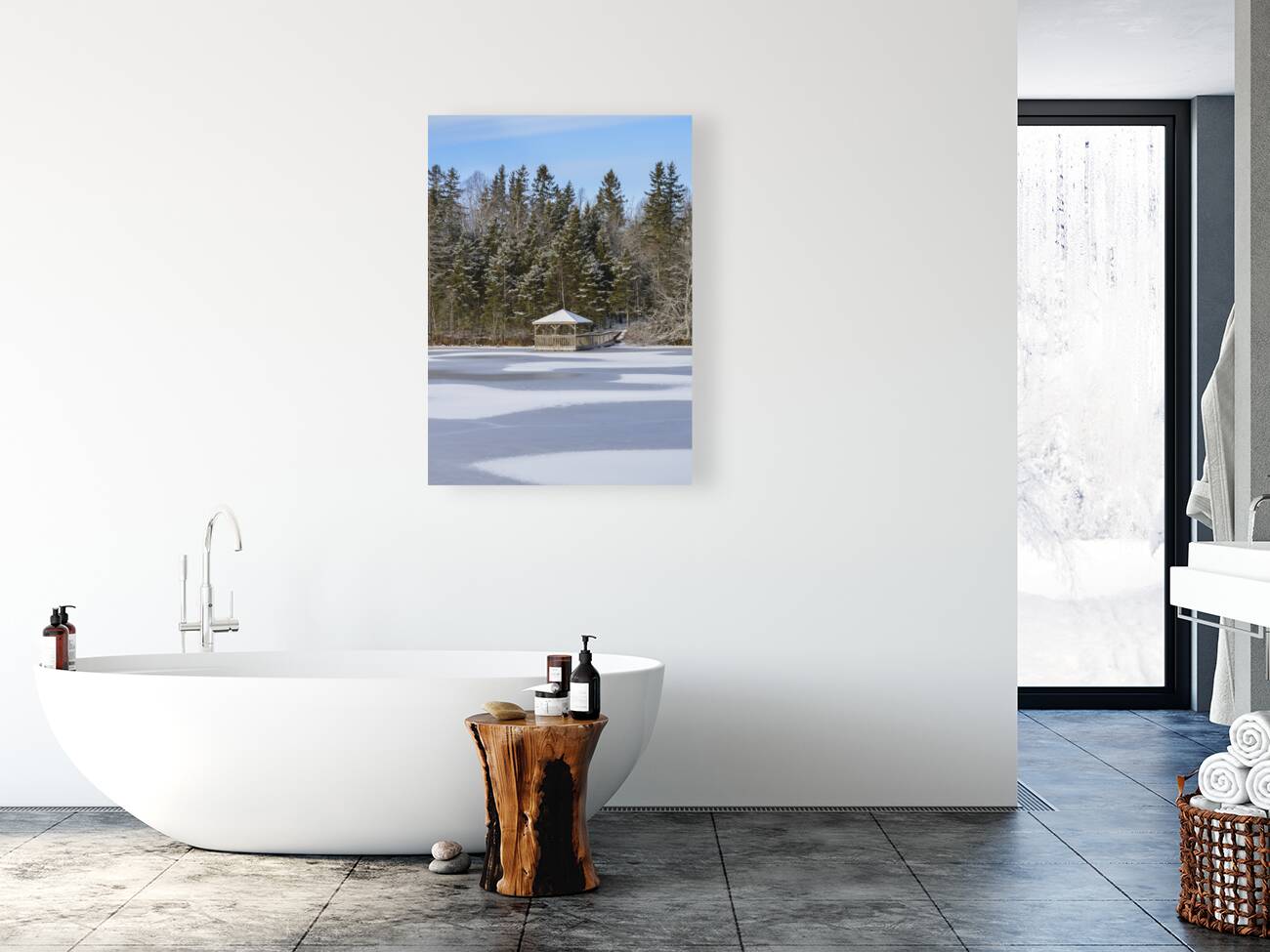 Bird sanctuary pond winter Reproduction