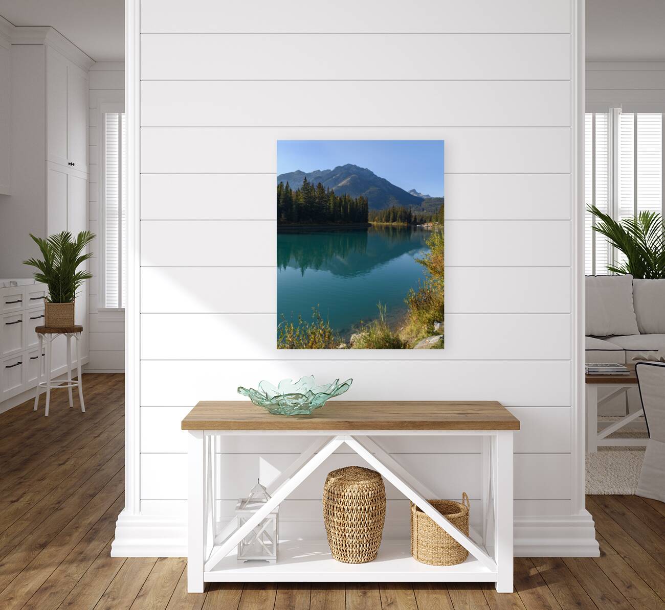 Banff Bow River mountains 2 Reproduction