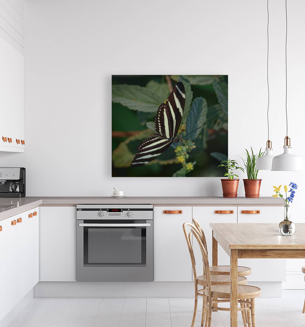 black and white butterfly Reproduction