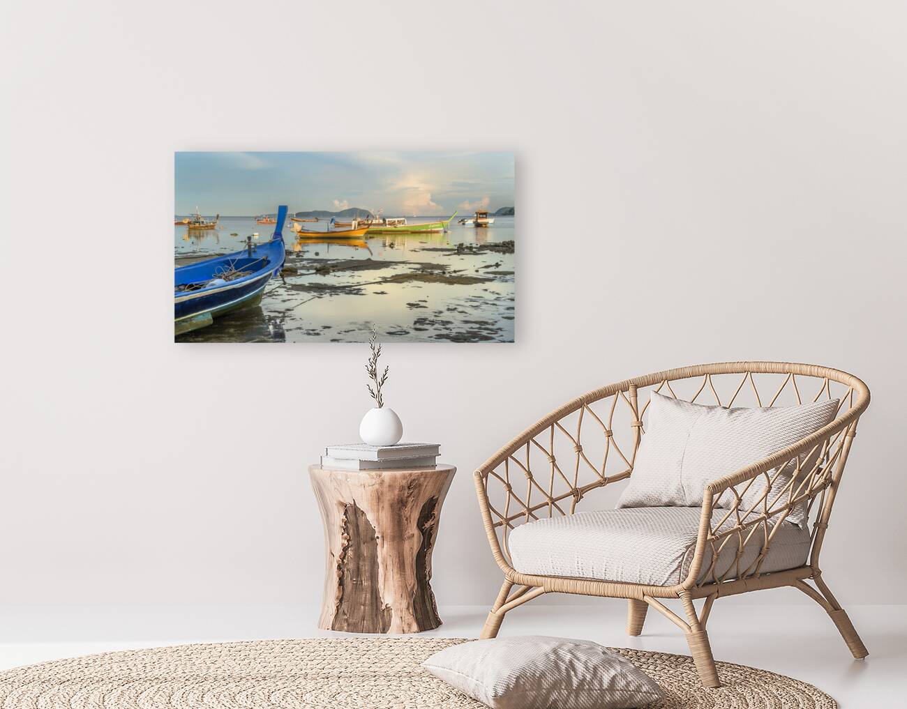 Rawai beach fishing boats & longtails Reproduction