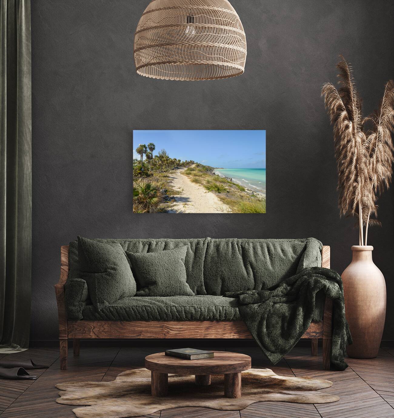 Walk on Cuban Dunes Ocean Reproduction