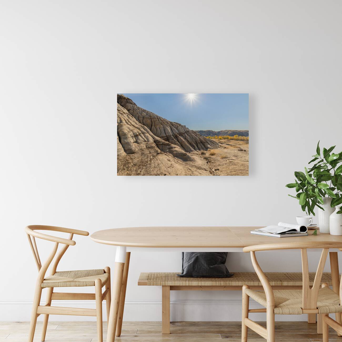 Hoodoos hills with sun Reproduction