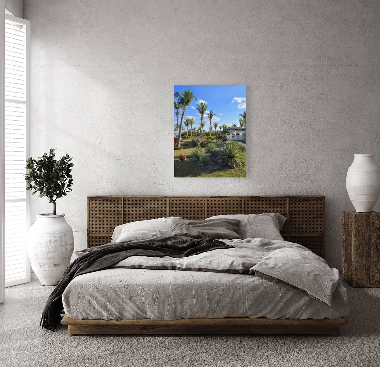 Cuban resort tropical garden Reproduction