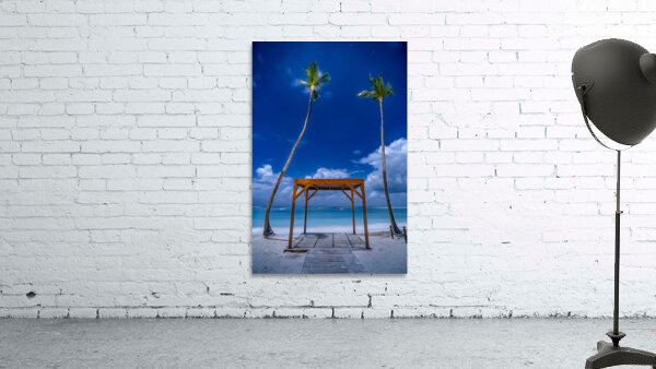 palmtrees beach night Wall Preview