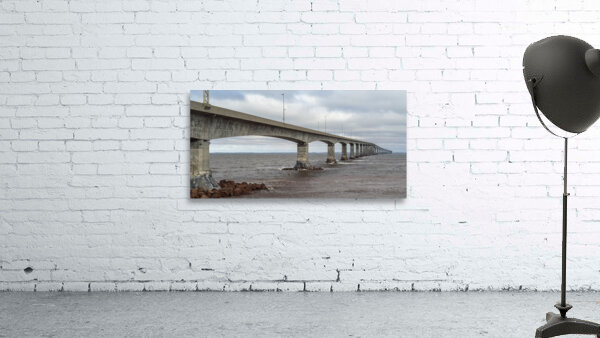 Confederation bridge wide view cloudy Wall Preview