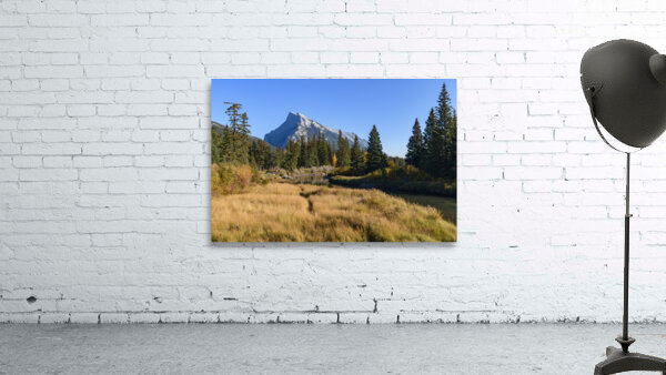 Banff Bow river banks mountains 2-8 Wall Preview