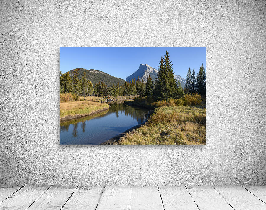 Bow River banks Banff mountains Wall Preview