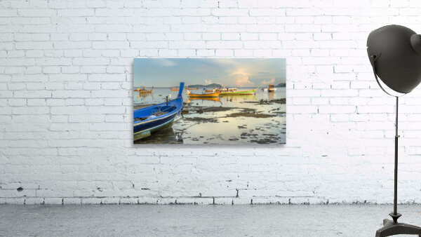 Rawai beach fishing boats & longtails Wall Preview