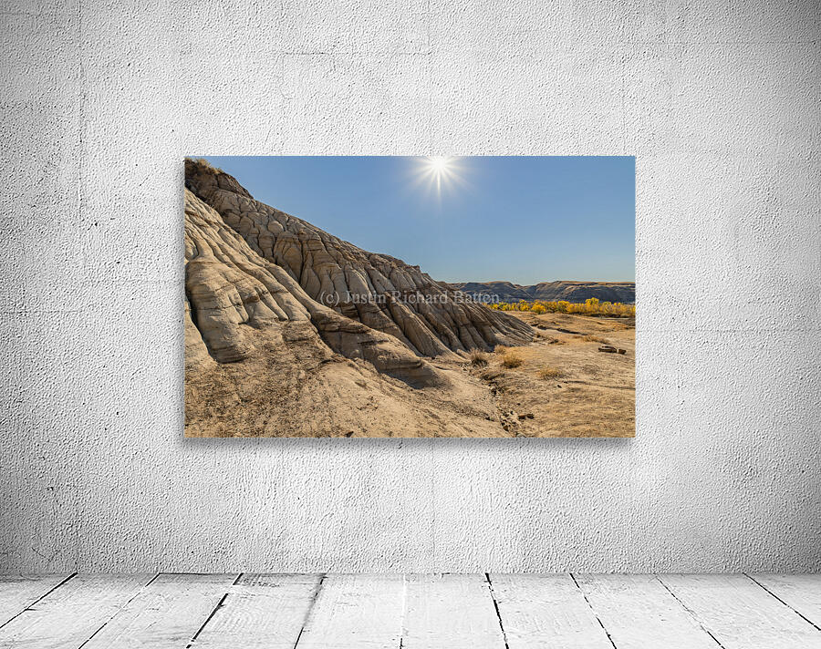 Hoodoos hills with sun Wall Preview