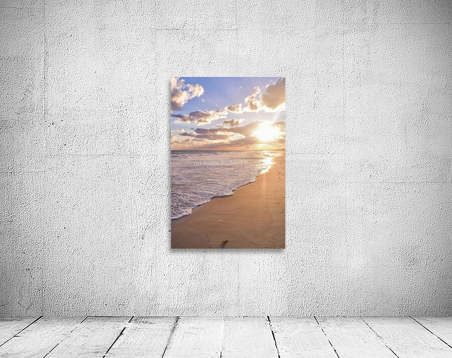 Cuban beach sunrise tiny seaweed Wall Preview