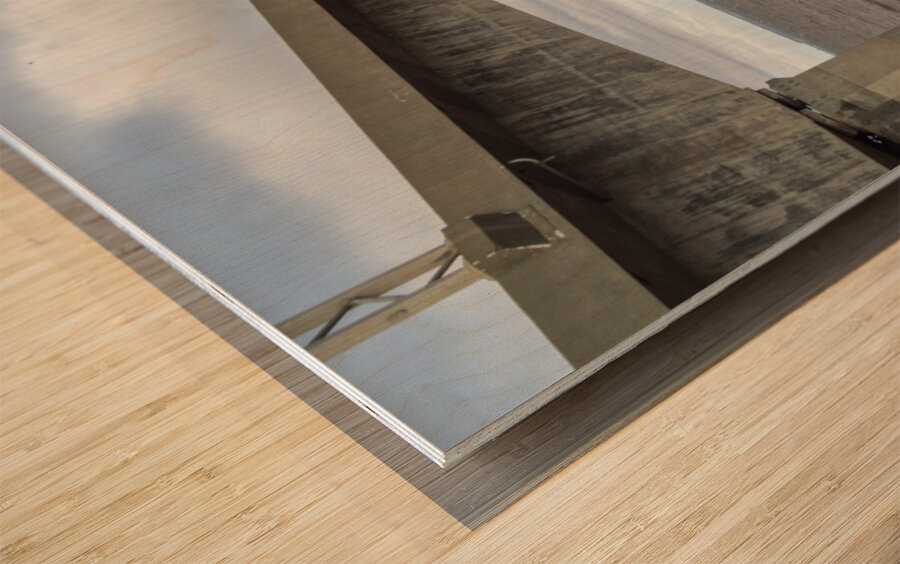 Confederation bridge wide view cloudy Wood print