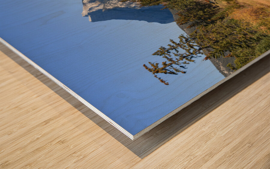 Banff Bow river banks mountains 2-8 Wood print