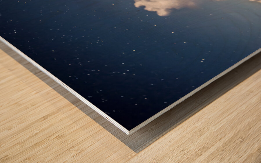 Cuba beach cloud night Wood print