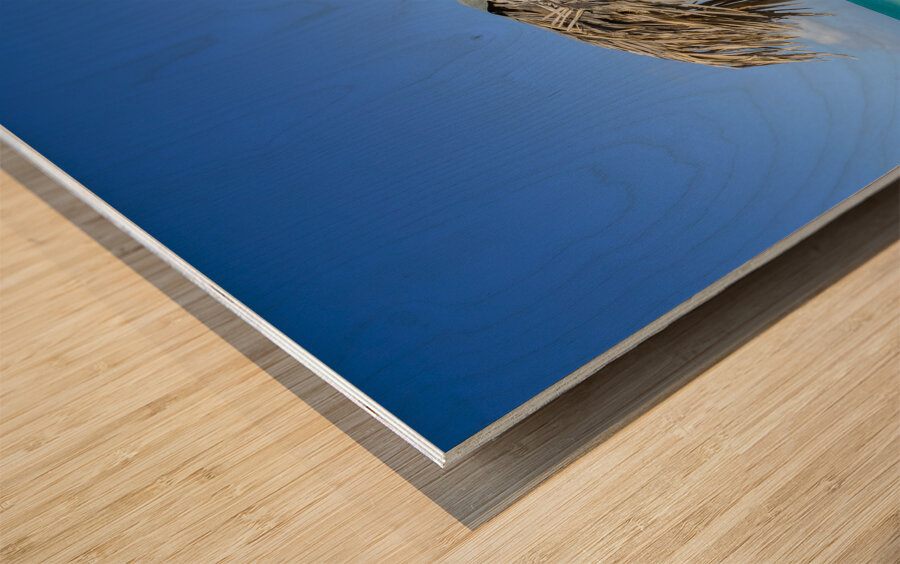 Beach Umbrella cuban Wood print