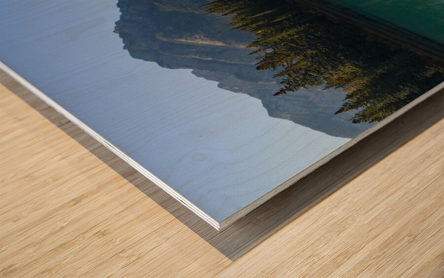 Banff Bow River mountains 2 Wood print