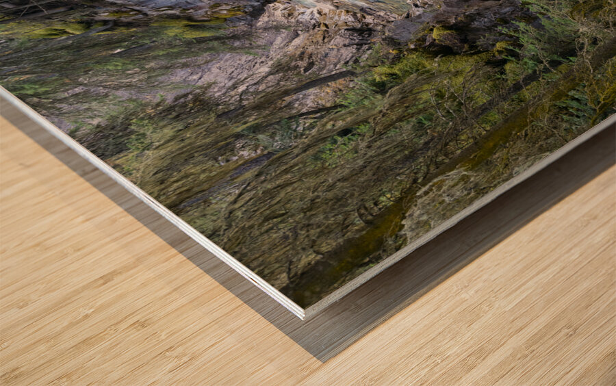 Johnston Canyon river Wood print