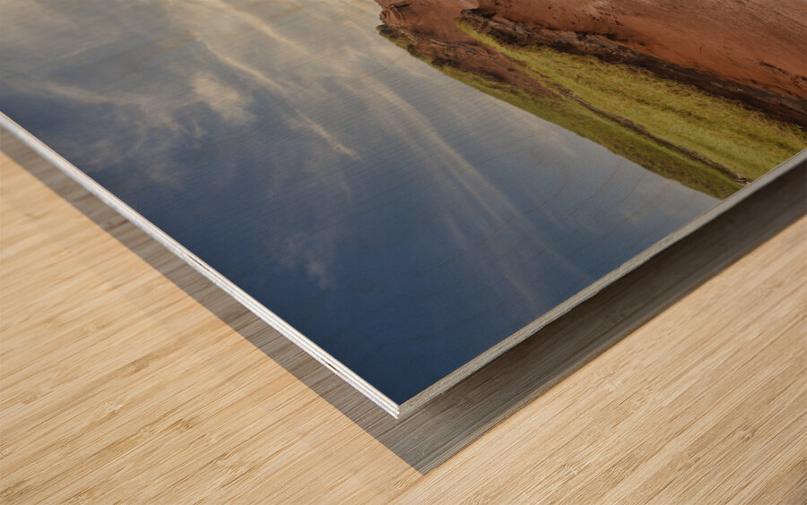 Isle De la Madeleine cliffs Wood print