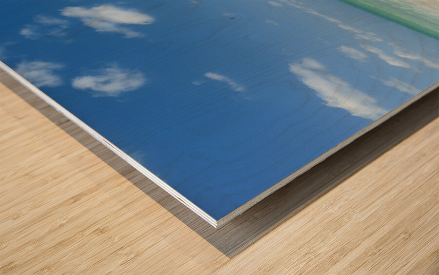 Cuban beach blue aqua Wood print
