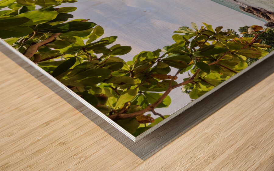 Rawai beach with island view Wood print