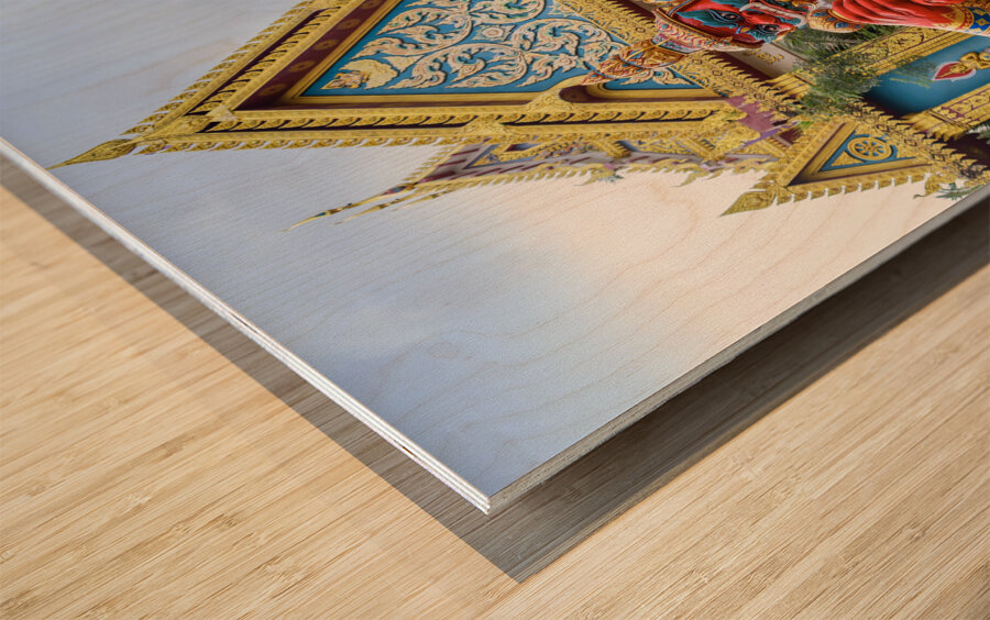 Wat Khao Rang Temple entrance Wood print