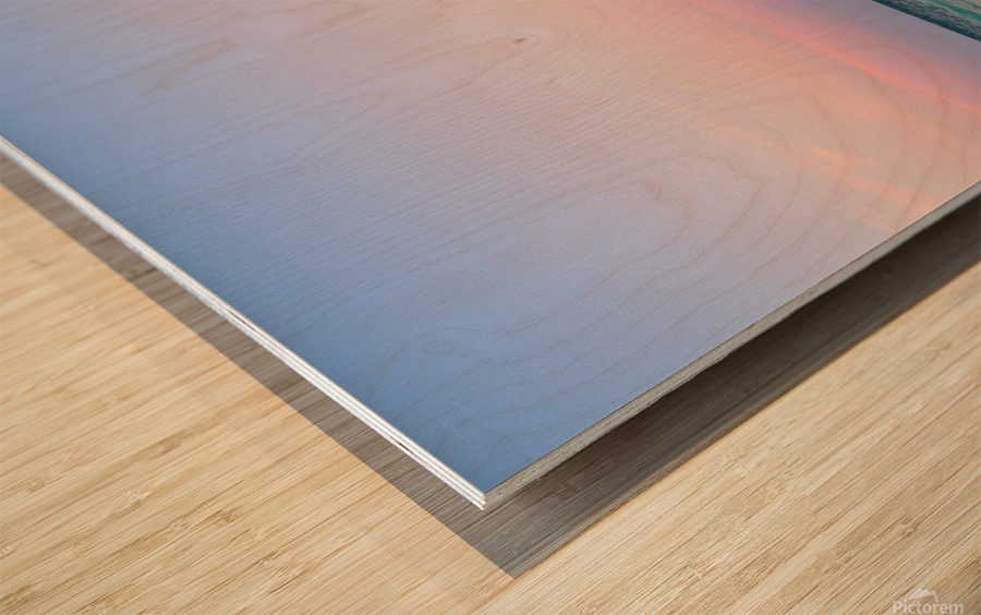 sunset coloured cuban beach sky 2 Wood print