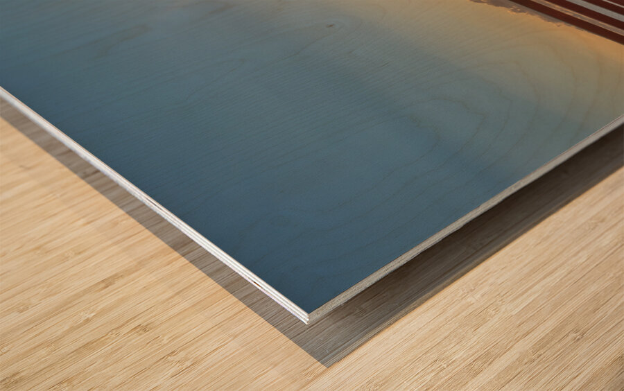 Lifeguard chair with early morning PEI beach sunrise. Wood print