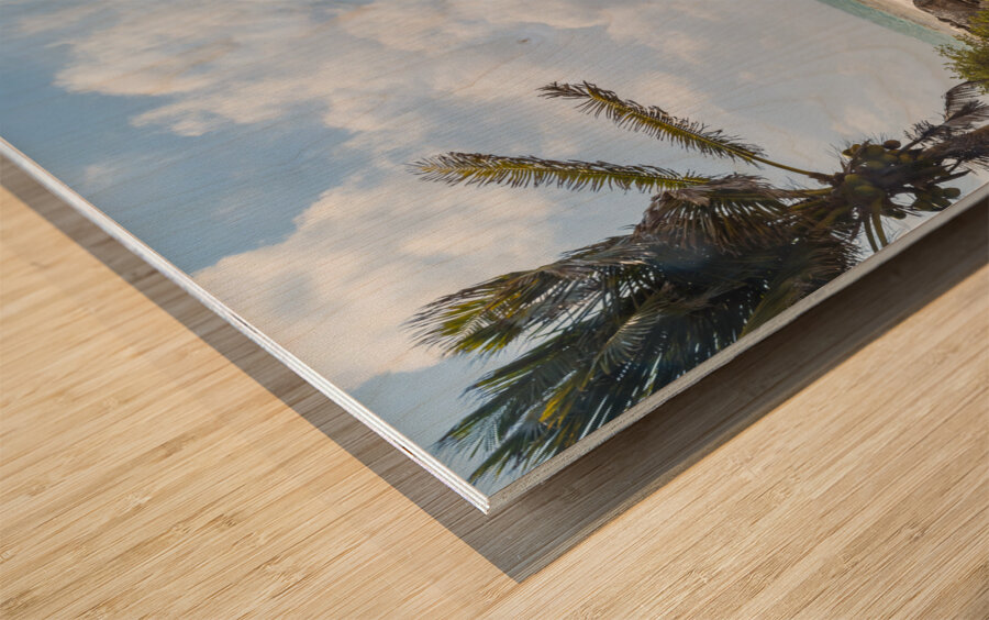 Tulum beach ocean view 2 Impression sur bois