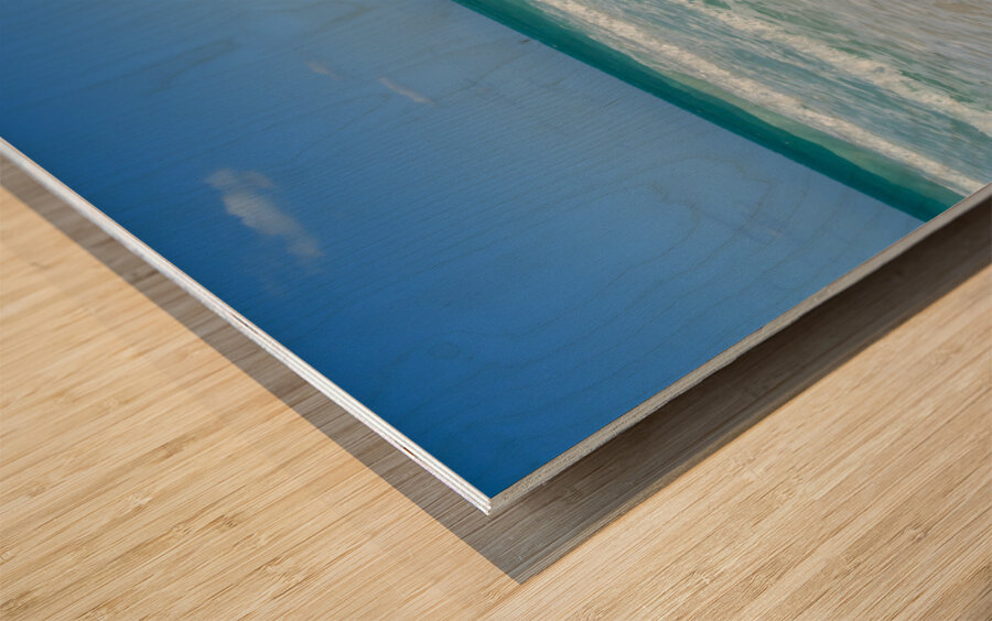 Awesome Cuban aqua beach water Wood print